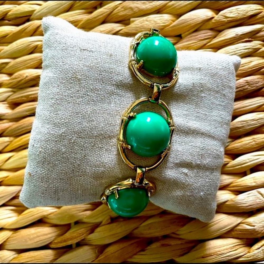 Stella & Dot | Zinnia Bracelet in Gold/Green